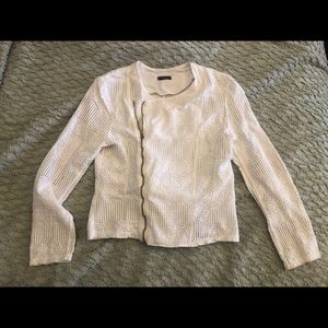 White knit crop jacket